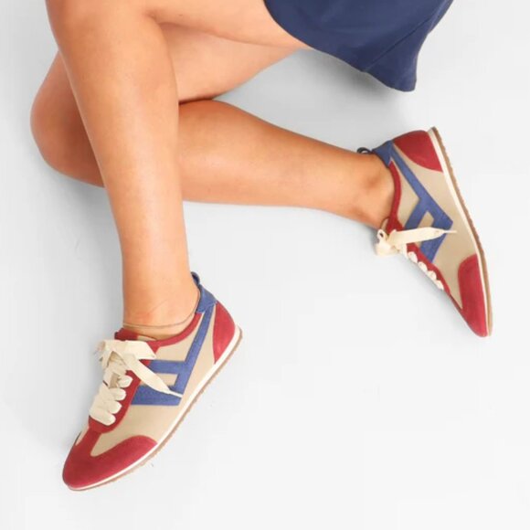 NEW FREE PEOPLE Suede Aces slim Tennis Shoes for women 1025 3m7 - Picture 8 of 11